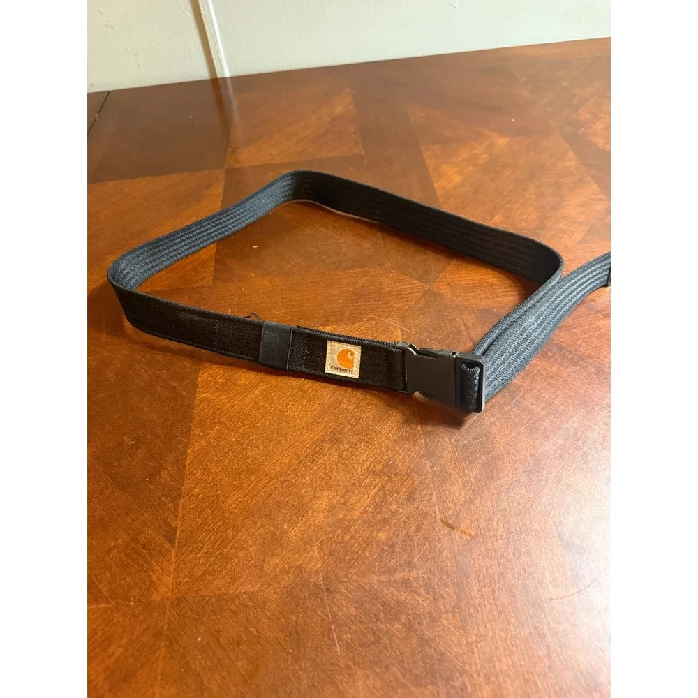 Carhartt Black Elastic Stretch Web Belt Rugged Flex Quick Release Buckle Work